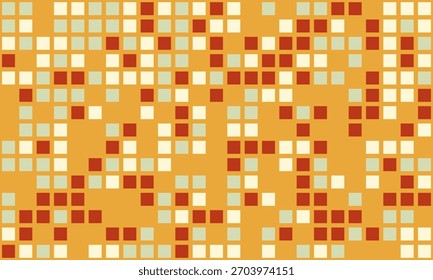 Abstract geometric pattern with warmtoned squares.  Ideal for backgrounds, textiles, or website design.