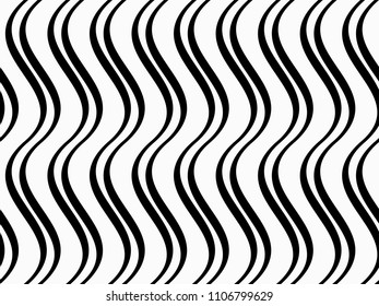 Abstract geometric pattern with waves. Monochrome ornament. isolated on white background