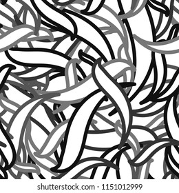 Abstract geometric pattern with wavy lines. Interlacing rounded stripes stylish design. Seamless vector background.