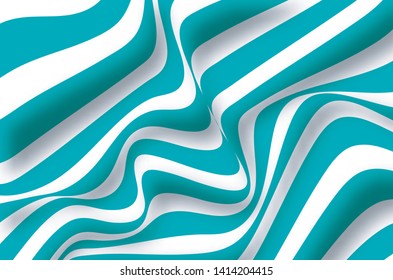 Abstract geometric pattern with wavy lines. Seamless vector background.