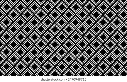Abstract geometric pattern with wavy lines. Interlacing rounded stripes stylish design. Seamless vector background.