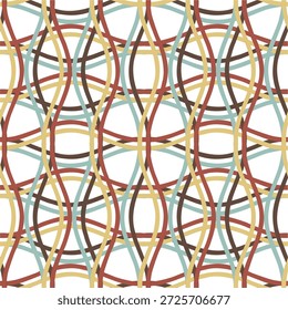 Padrão geométrico abstrato com linhas onduladas. Design de listras arredondadas entrelaçadas. Plano de fundo de vetor contínuo. Padrão geométrico abstrato com linhas onduladas. Design de listras arredondadas entrelaçadas. Fundo de vetor sem emenda. eps 10