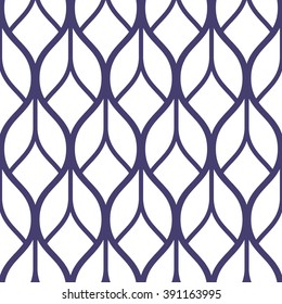 Abstract geometric pattern with wavy lines, stripes. A seamless vector background. Blue and white ornament.