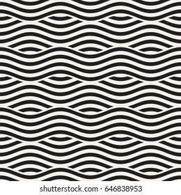 Abstract geometric pattern with wavy lines. Interlacing rounded stripes stylish design. Seamless vector background.