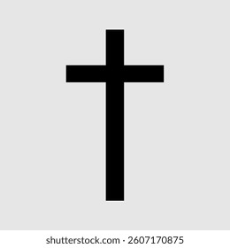 Abstract Geometric Pattern with White Christian Cross