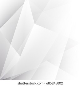 Abstract geometric  pattern White and gray color technology modern futuristic background, vector illustration