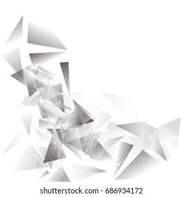 Abstract geometric  pattern White and gray color technology modern futuristic background, vector illustration