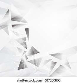 Abstract geometric  pattern White and gray color technology modern futuristic background, vector illustration