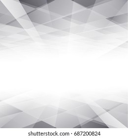 Abstract geometric  pattern White and gray color technology modern futuristic background, vector illustration