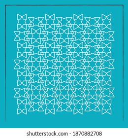 abstract geometric pattern with white lines and shapes. the texture designed on blue background.