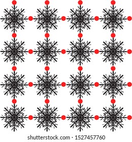 
Abstract geometric pattern in white-black-red colors.