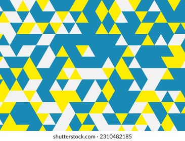 Patrón geométrico abstracto en color amarillo y azul. Ilustración del vector