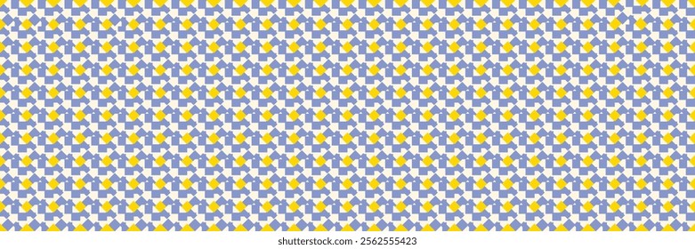 Abstract Geometric Pattern: Yellow and Blue Shapes