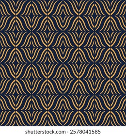 Abstract Geometric Pattern (Yellow, Blue) - Repeating Vector Image; Easily Editable; Endless Design; Colorful lIlustration. Print for Gift Paper, Packaging, etc.