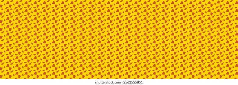 Abstract Geometric Pattern: Yellow and Brown Interlocking Shapes
