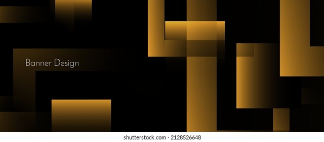 Abstract geometric pattern yellow and gold texture effect banner vector illustration 