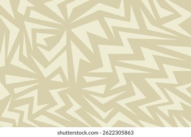 Abstract Geometric Pattern with Zigzag Shapes on Soft Beige Background.Vector illustration