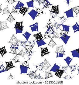 Abstract geometric pattern.Black and white and blue.Template.Vector illustration