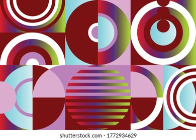 Abstraktes geometrisches Muster.Memphis-Druckdesign.Vector entwerfen einfache Linien und formt mosaikischen Hintergrund.
