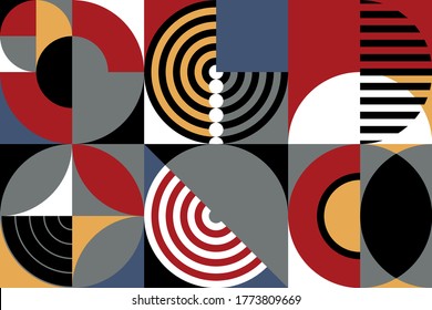 Abstract geometric pattern.Memphis style print design.Vector design simple  lines and shapes mosaic background.