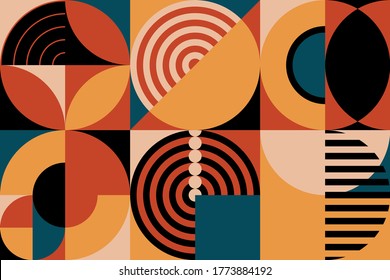 Abstract geometric pattern.Memphis style print design.Vector design simple  lines and shapes mosaic background.