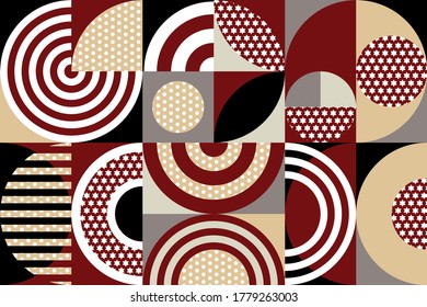 Abstract geometric pattern.Memphis style print design.Vector design simple  lines and shapes mosaic background.