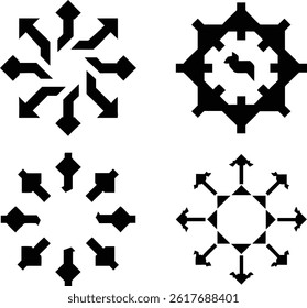 Abstract Geometric Patterns with Arrows