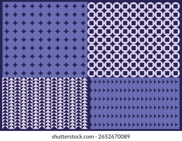 Abstract Geometric Patterns with Arrows, Squares, and Tech-Inspired Designs. Seamless Boho Art Texture