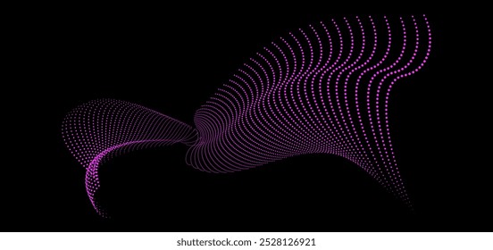 Abstract geometric patterns, digital wave elements, and retro halftone designs in a 3D vector background, perfect for technology-focused illustrations and creative projects.