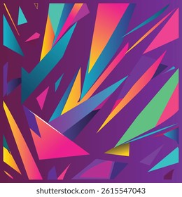 Abstract geometric patterns featuring bright colors and intricate shapes are trending for 2025.