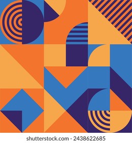 Abstract geometric patterns in flat style. Modern composition with simple figures. EPS10
