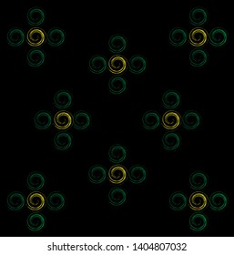 
Abstract geometric patterns with flower shaped circles. Modern abstract designs for paper, covers, fabrics, interior decorations, and other users.