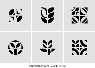 Abstract Geometric Patterns in a Light Gray Background