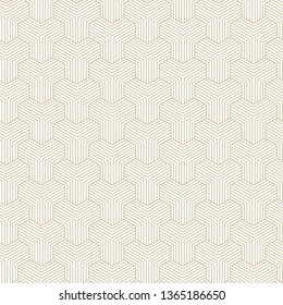 Abstract geometric patterns, rhombuses. A seamless vector background. White and gold texture. art