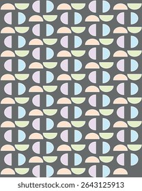 abstract geometric patterns without limits with irregular semicircles