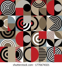 Abstract geometric pattern.Seamless memphis style print design.Vector design simple  lines and shapes mosaic background.