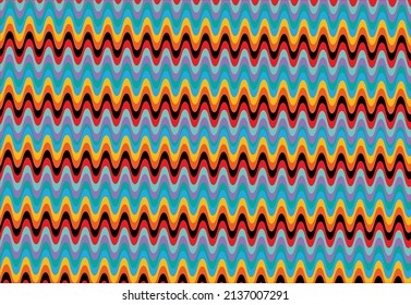 Abstract geometric pattern,zigzag stripes,multicolor wave lines vector illustration.