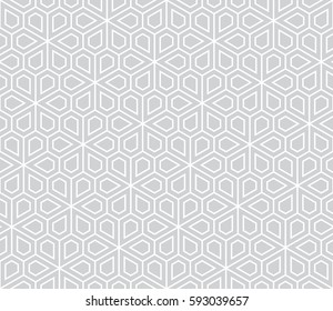 abstract geometric pentagon grid seamless floral pattern