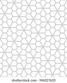 abstract geometric pentagon grid seamless floral pattern