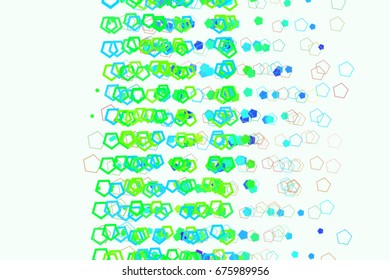 Abstract geometric pentagon pattern, colorful & artistic for graphic design, catalog, textile or texture printing & background. Vector illustration graphic.