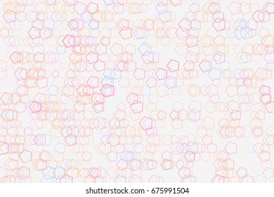Abstract geometric pentagon pattern, colorful & artistic for graphic design, catalog, textile or texture printing & background. Vector illustration graphic.