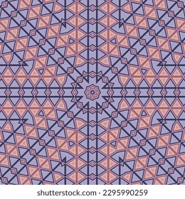 Abstract geometric periodic pattern graphic composition. Flat textile motif. Interior mosaic ornament. Oriental folk print. Boho template.