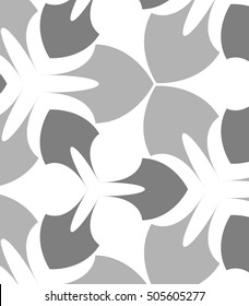 Abstract geometric  petal flower. Vector pattern