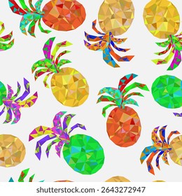 abstract geometric pineapple print a versatile and eye-catching seamless design for contemporary branding exotic themes and unique visuals seamless pattern
