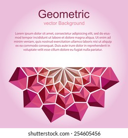 Abstract geometric pink background. Eps10 Vector illustration.