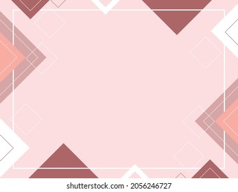 Abstrakter, geometrisch rosafarbener Hintergrund aus Quadraten, Formmuster, rosafarbene Vorlage mit Kopienraum, modernes Layout, Vektorgrafik mit Platz für Text
