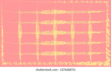 abstract geometric pink background yellow grid fuzzy lines, simple template can serve for different purposes, design element, backdrop.