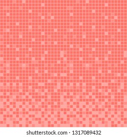 Abstract geometric pink banner. Vector illustration. Living Coral - trendy color 2019 year.