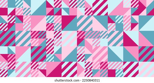 Abstract geometric pink and blue pattern design,abstract colorful bacgruond,Vector illustration