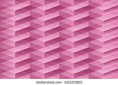 Abstract geometric pink color background, vector illustration